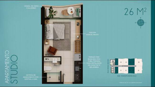 R. MONSENHOR BRUNO, 649 APTO. 1104 (STUDIO)